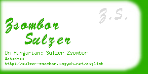 zsombor sulzer business card